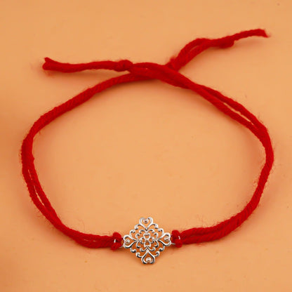 Silver Rakhi: Silver Mandala Vintage Rakhi