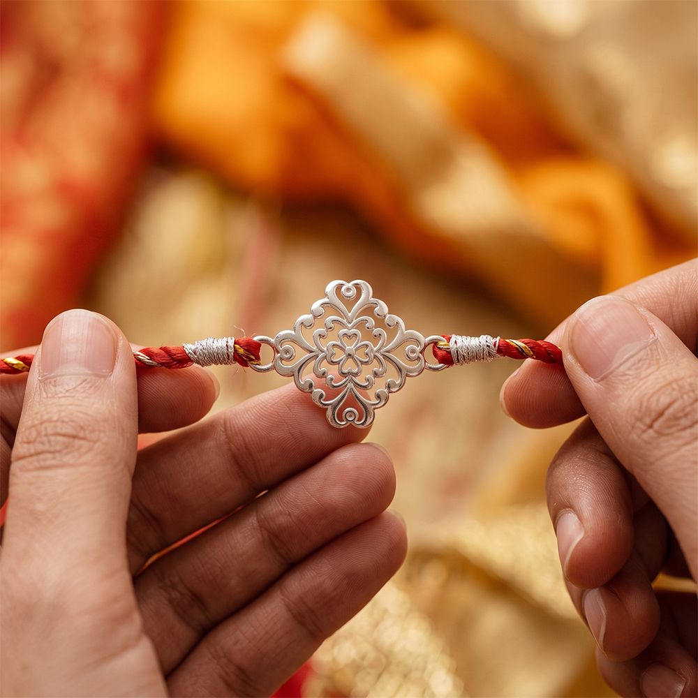 Silver Mandala Vintage Rakhi