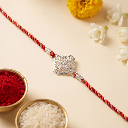 Silver Mandala Vintage Rakhi