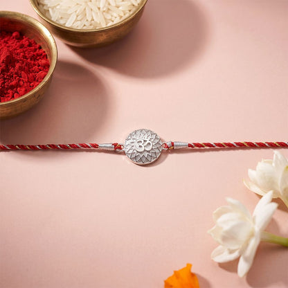 Silver Sprial OM Rakhi