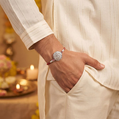 Silver Sprial OM Rakhi