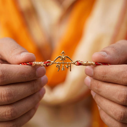 Golden Shree Ram Rakhi