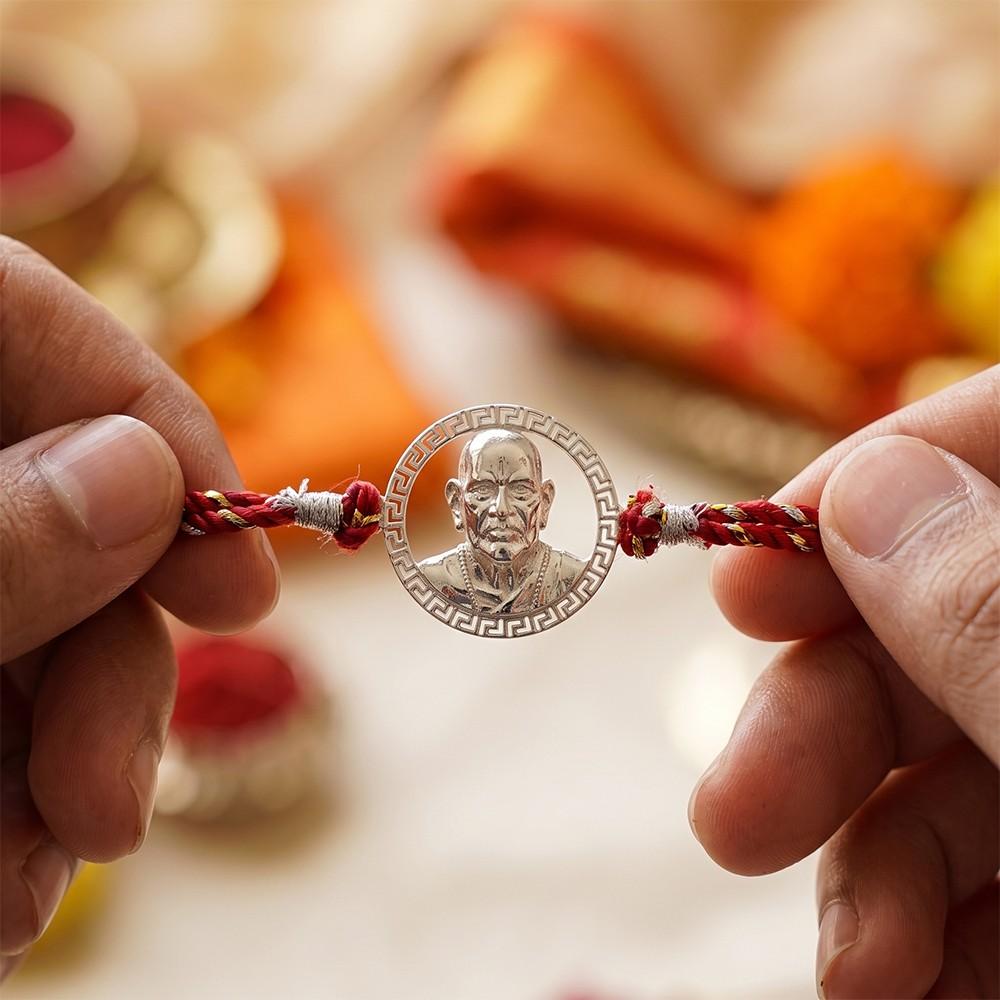 Silver Swami Samarth Rakhi
