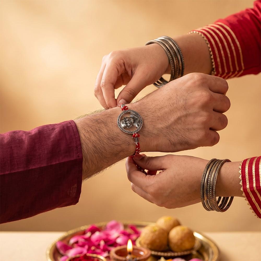 Oxidised Swami Samarth Rakhi