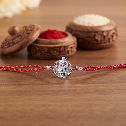 Silver Lord Shiva Face Rakhi