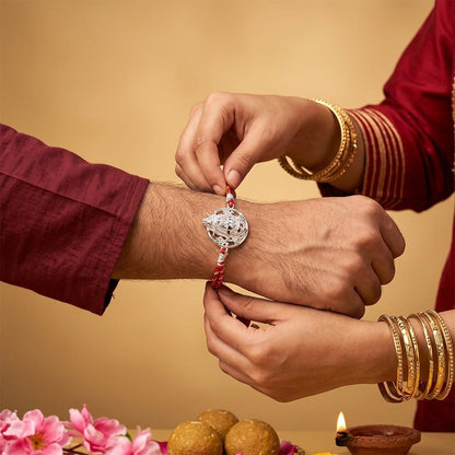 Silver Lord Shiva Face Rakhi