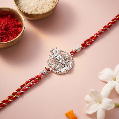 Silver Lord Shiva Face Rakhi