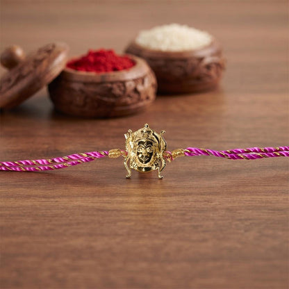 Golden Lord Ram Face Rakhi