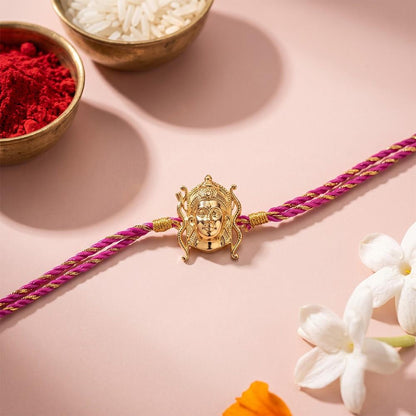 Golden Lord Ram Face Rakhi