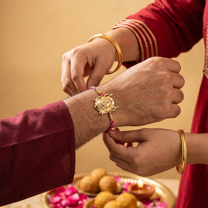 Golden Lord Ram Face Rakhi