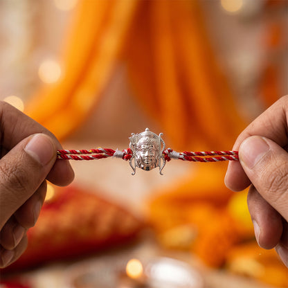 Silver Lord Ram Face Rakhi