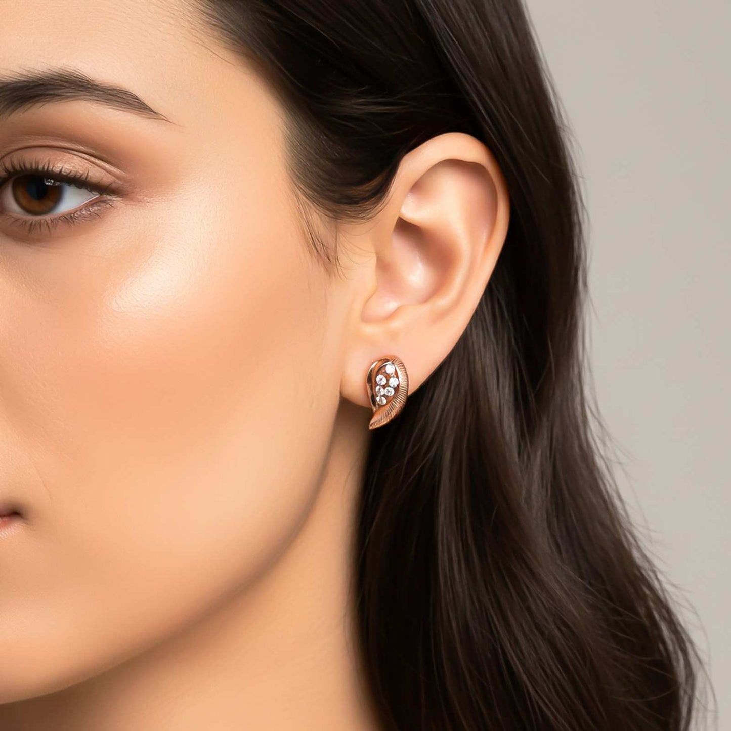 Silver Leaf Sparkle Pendant & Earrings Set