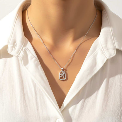 Silver Leaf Drop Pendant & Earrings Set