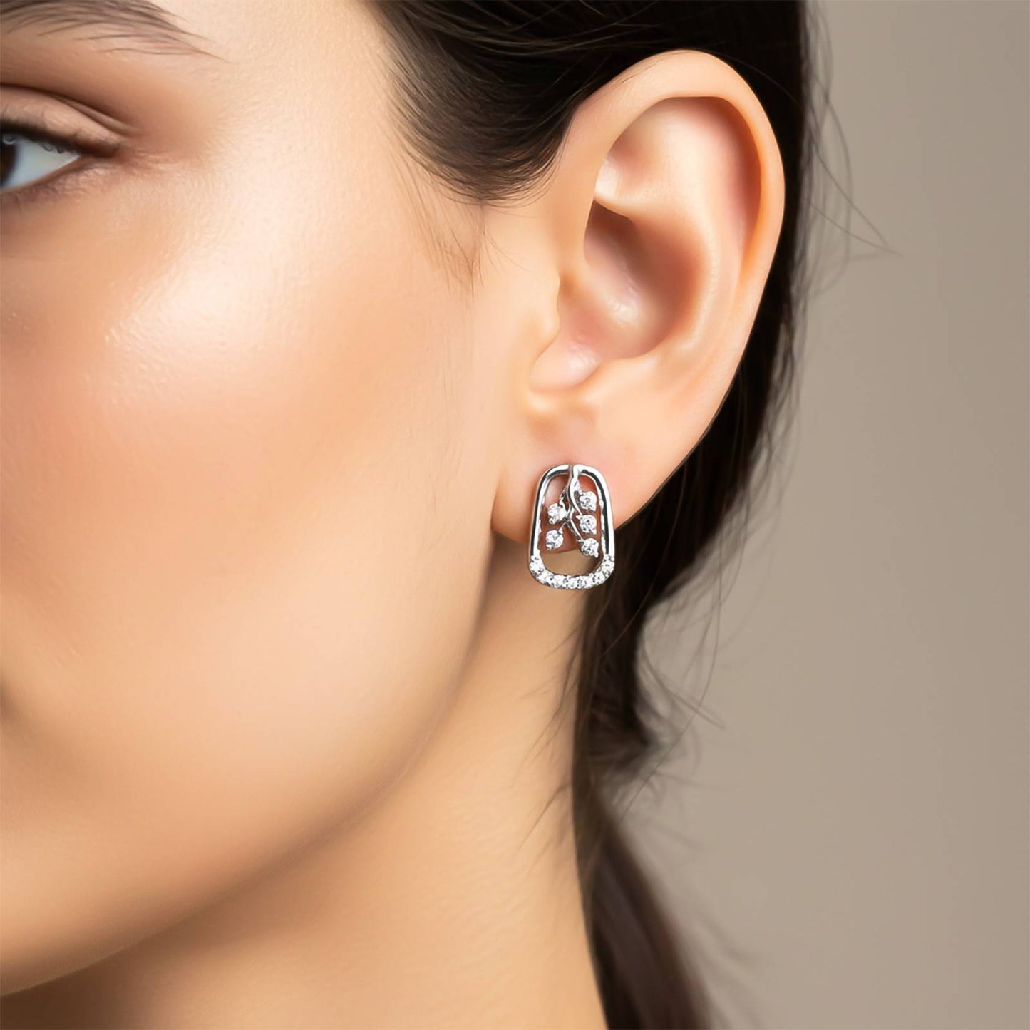 Silver Leaf Drop Pendant & Earrings Set