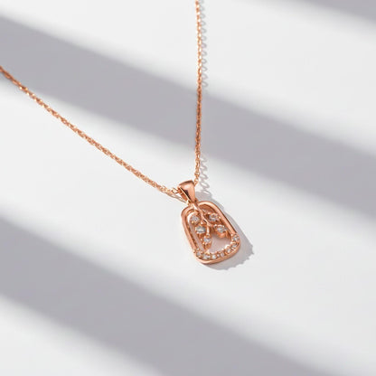 Silver Leaf Drop Pendant & Earrings Set