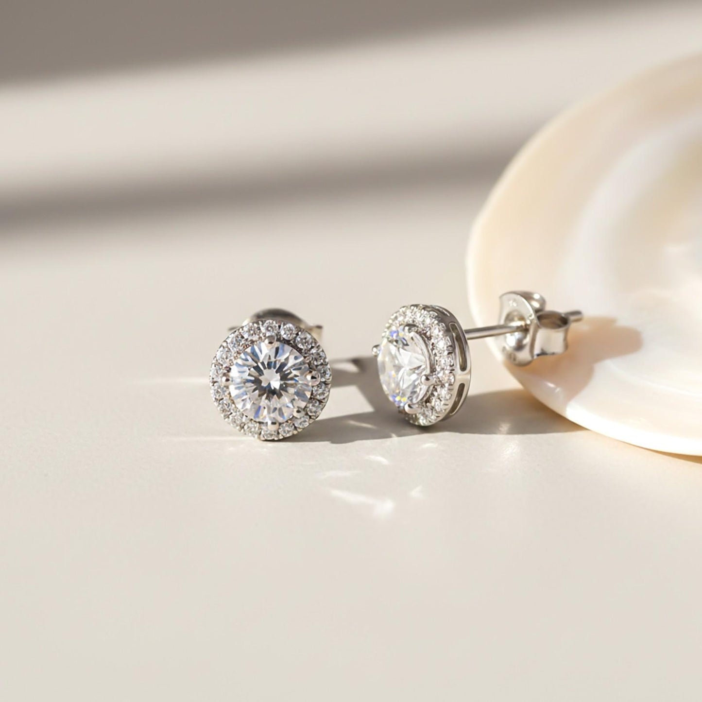 Silver Classic Solitaire Pendant & Earrings Set