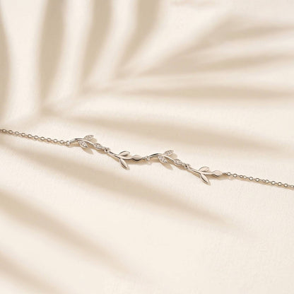 Silver Nature-Inspired Leaf Jewelry Set