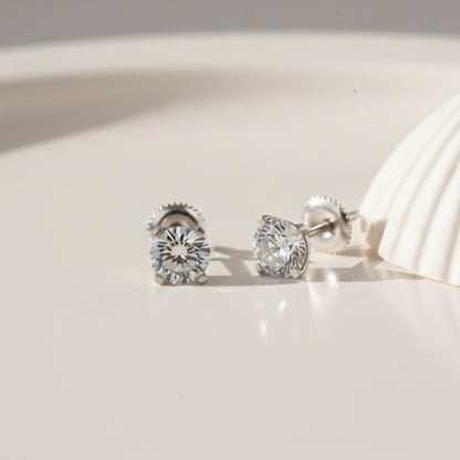 Zircon Stoned Silver Studs