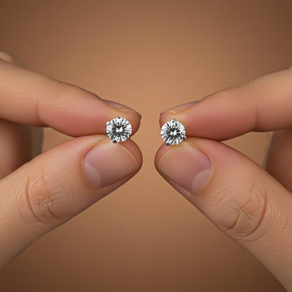 Zircon Stoned Silver Studs