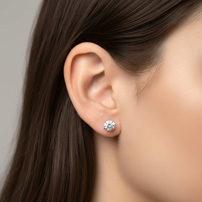 Zircon Stoned Silver Studs