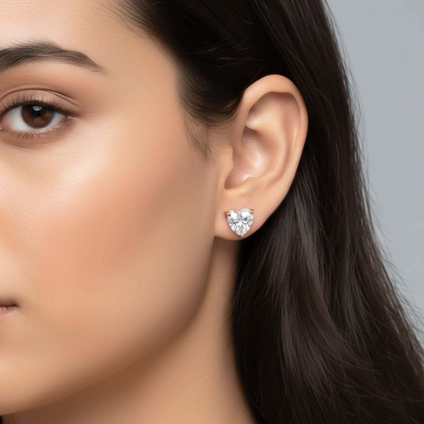 Rose Gold Mini Hearts Stud Earrings