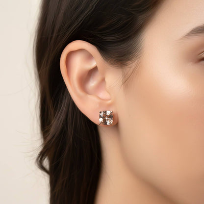 Rose Gold Chocolate Stud Earrings