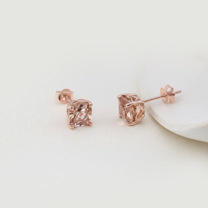 Rose Gold Chocolate Stud Earrings