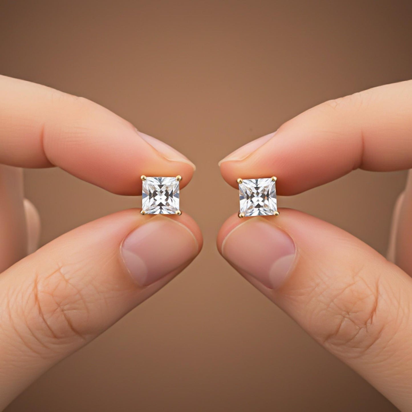 Golden Princess Tiny Stud Earrings