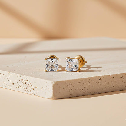 Golden Princess Tiny Stud Earrings
