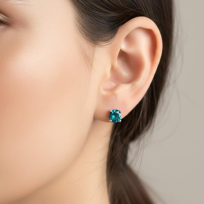 Silver London Blue Memorable Stud Earrings