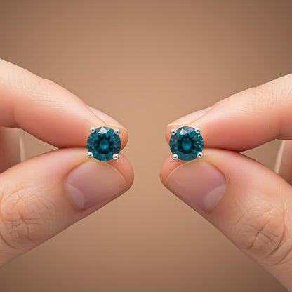 Silver London Blue Memorable Stud Earrings