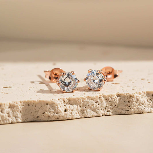 Rose Gold Brighter Than Ever Stud Earrings