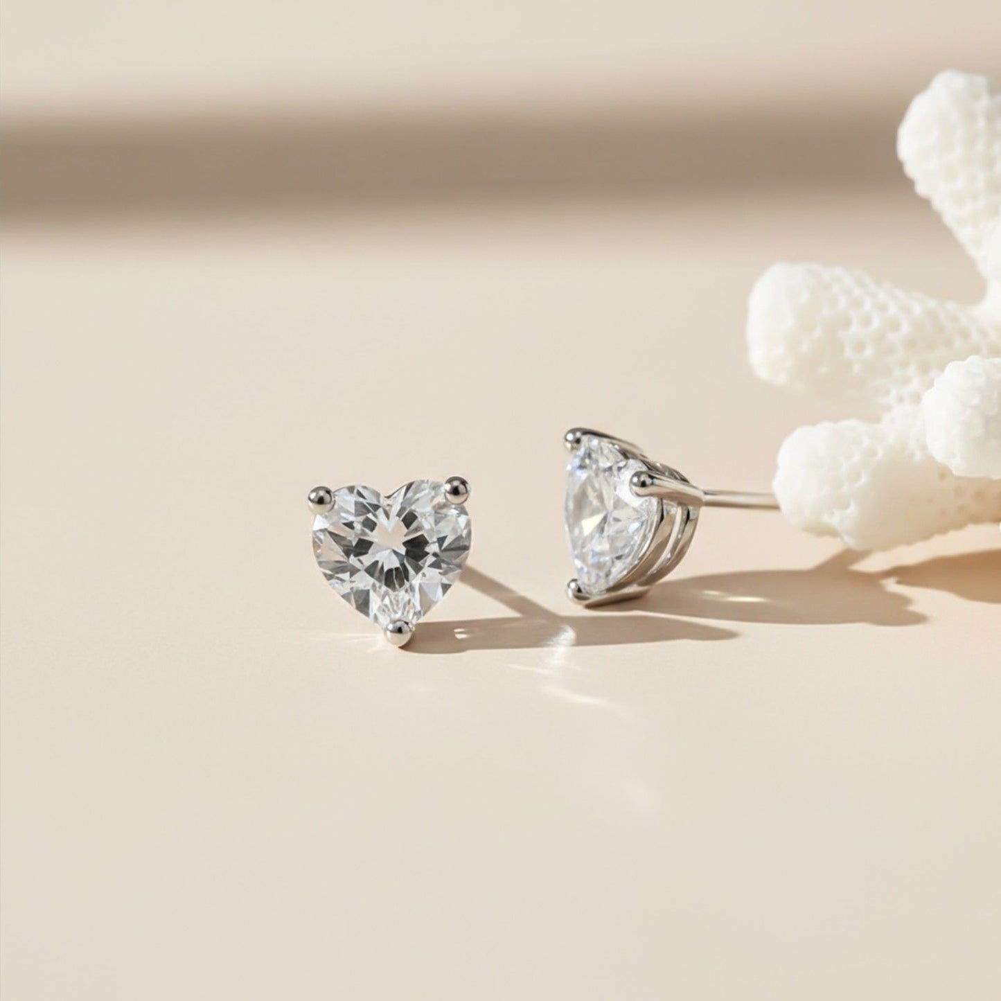 Silver Heart Will Go On Stud Earrings