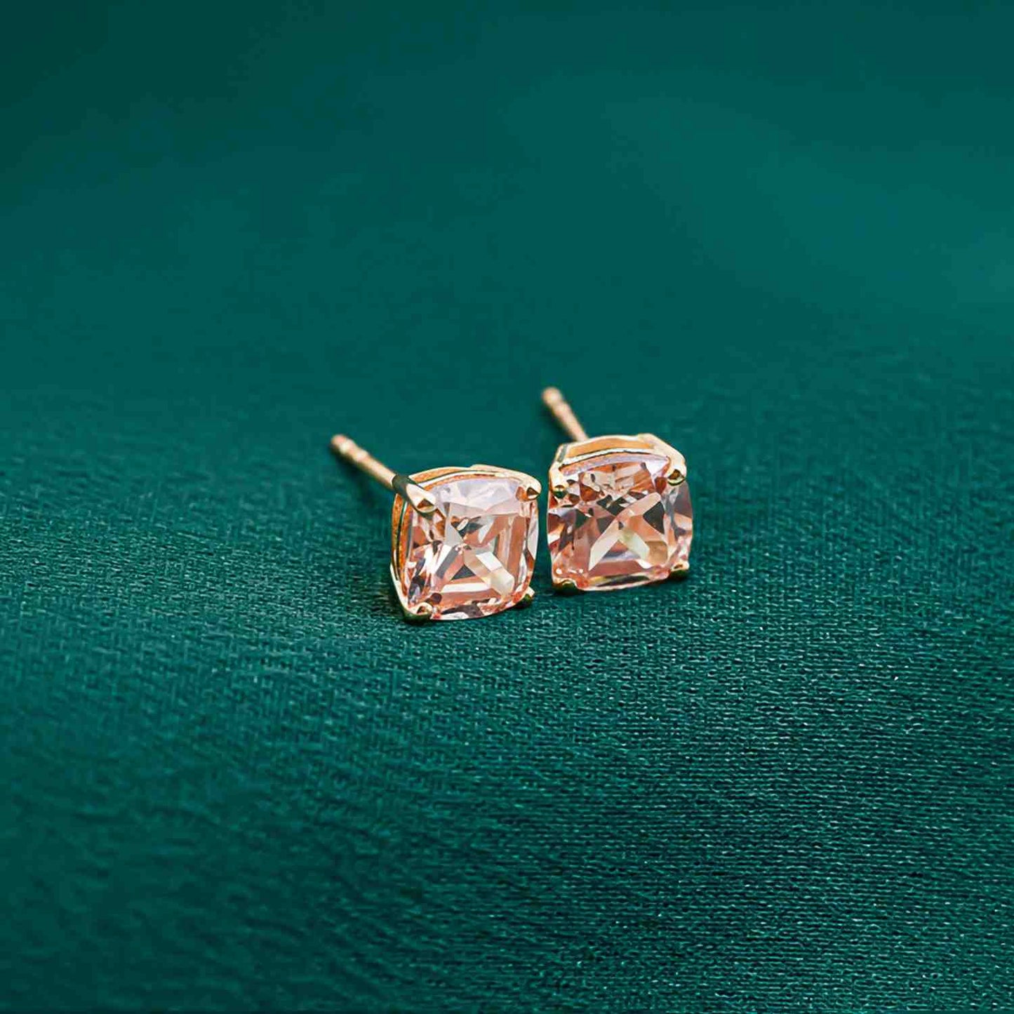 Rose Gold Champaign Stud Earrings