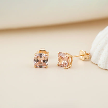 Rose Gold Champaign Stud Earrings