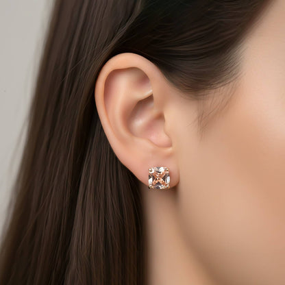 Rose Gold Champaign Stud Earrings