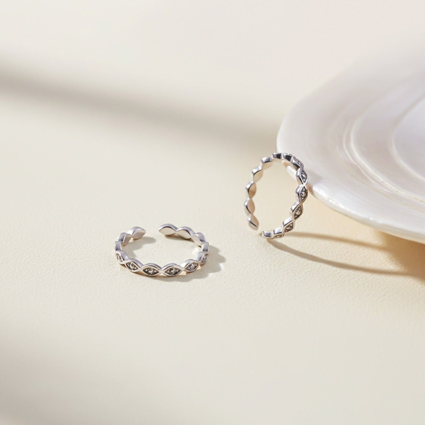 Silver Eternity Toe Rings
