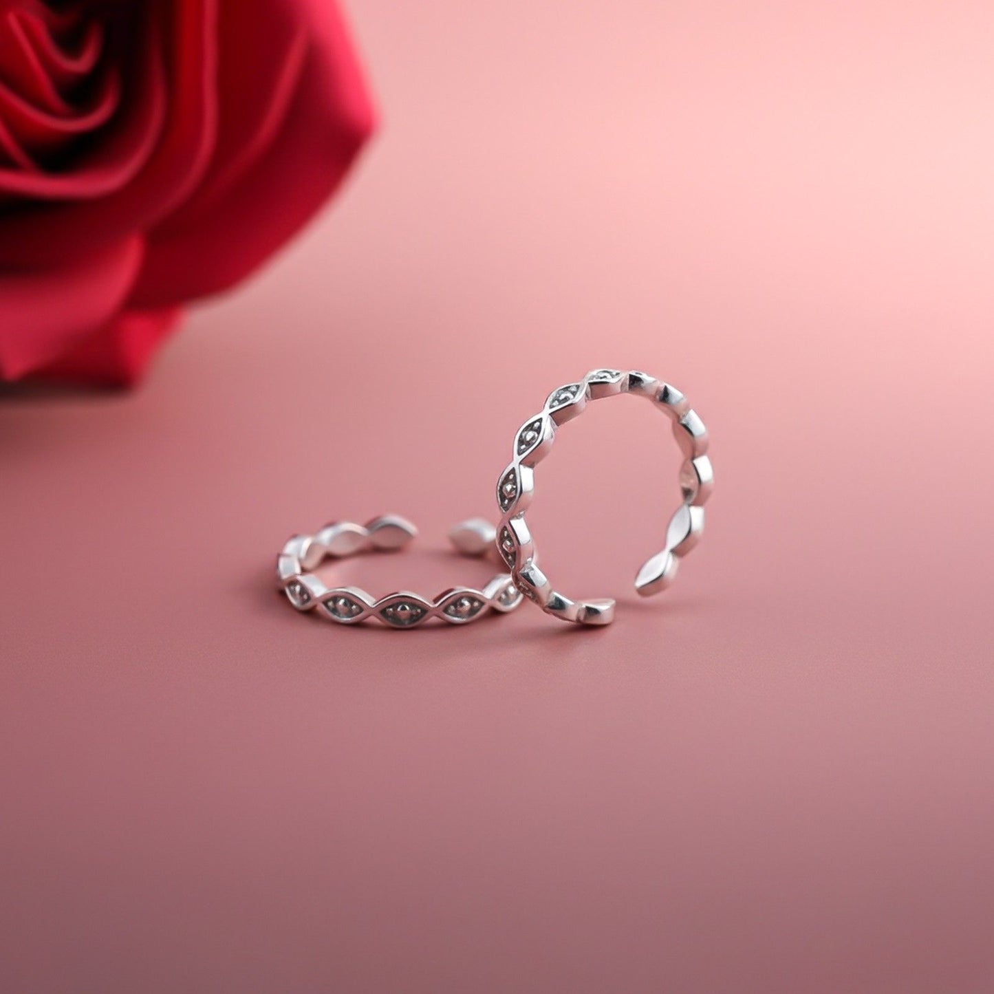 Silver Eternity Toe Rings