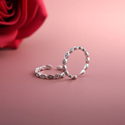 Silver Eternity Toe Rings