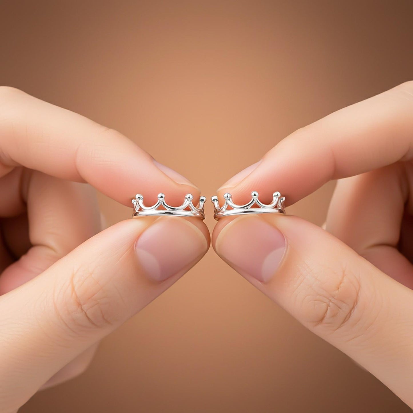 Silver Crown Toe Rings For Women