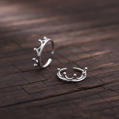 Silver Crown Toe Rings For Women