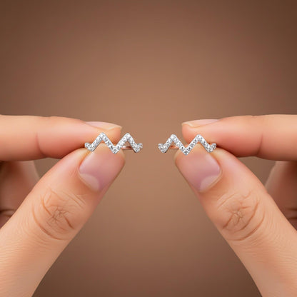 Zig Zag Rhodium Plated Silver Toe Ring