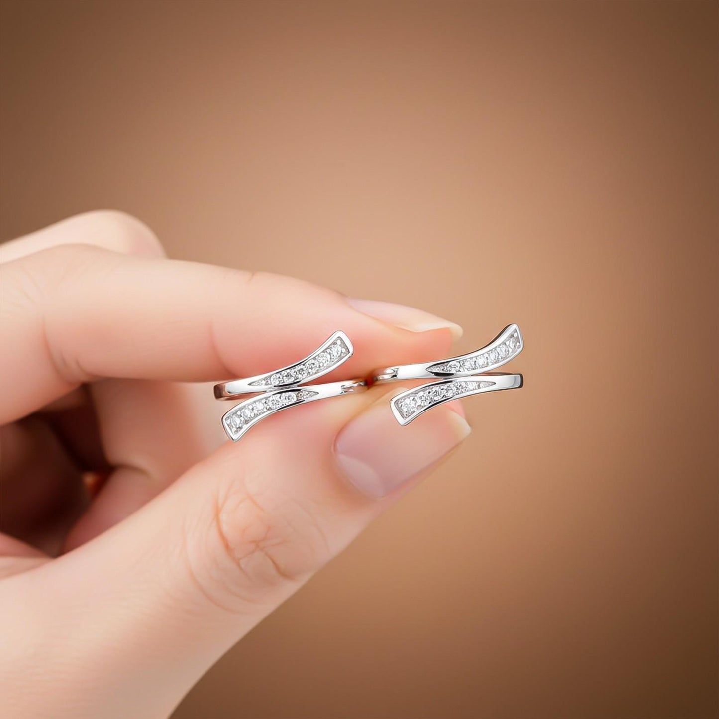 Cubic Zirconia Twist Toe Ring for Women