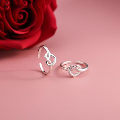 Silver Love Knot Toe Ring for Women