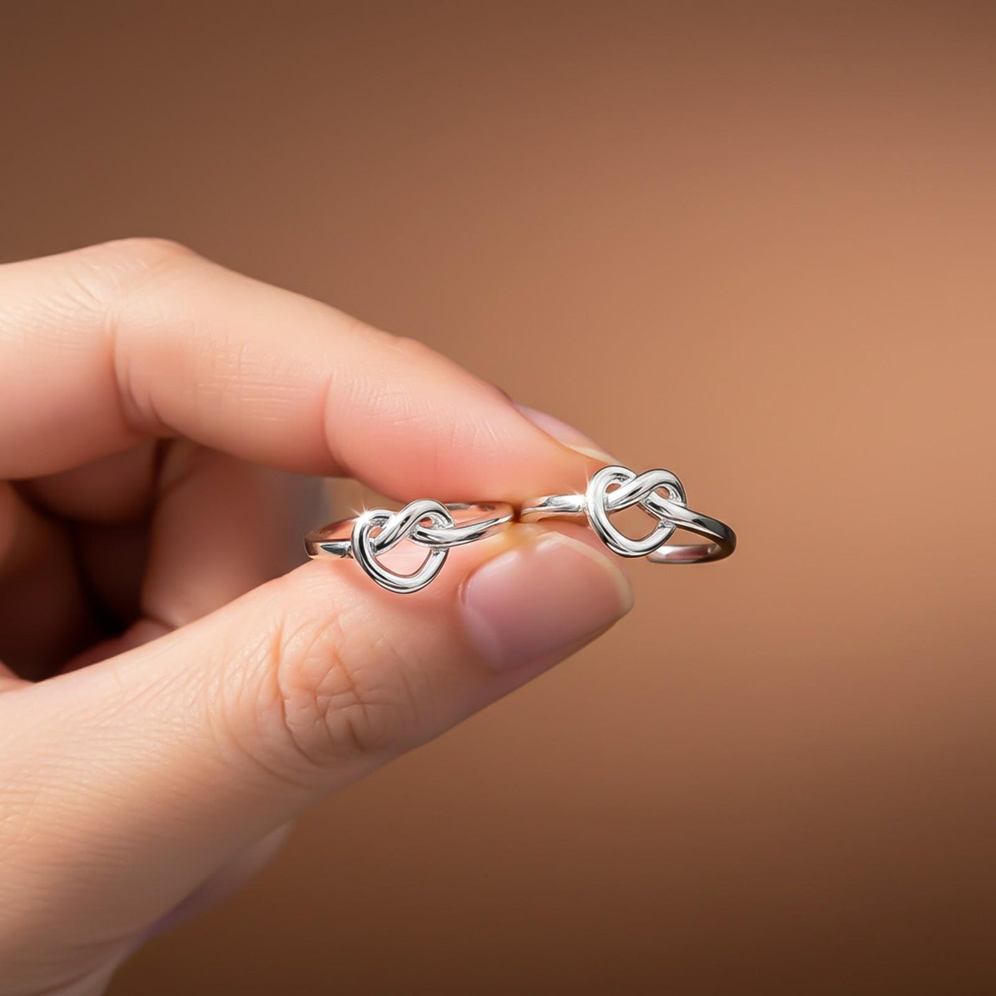 Silver Love Knot Toe Ring for Women