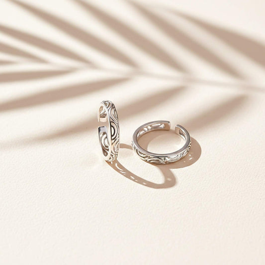 Elegant Silver Filigree Toe Rings for Women