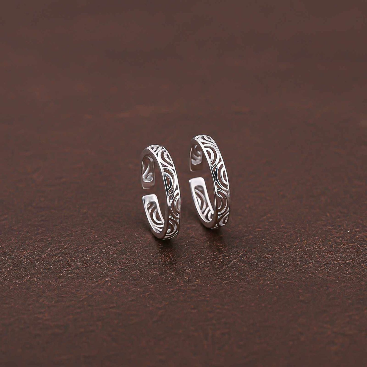 Elegant Silver Filigree Toe Rings for Women