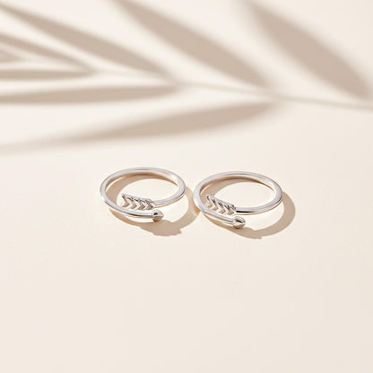 Silver Arrow Toe Rings for Women