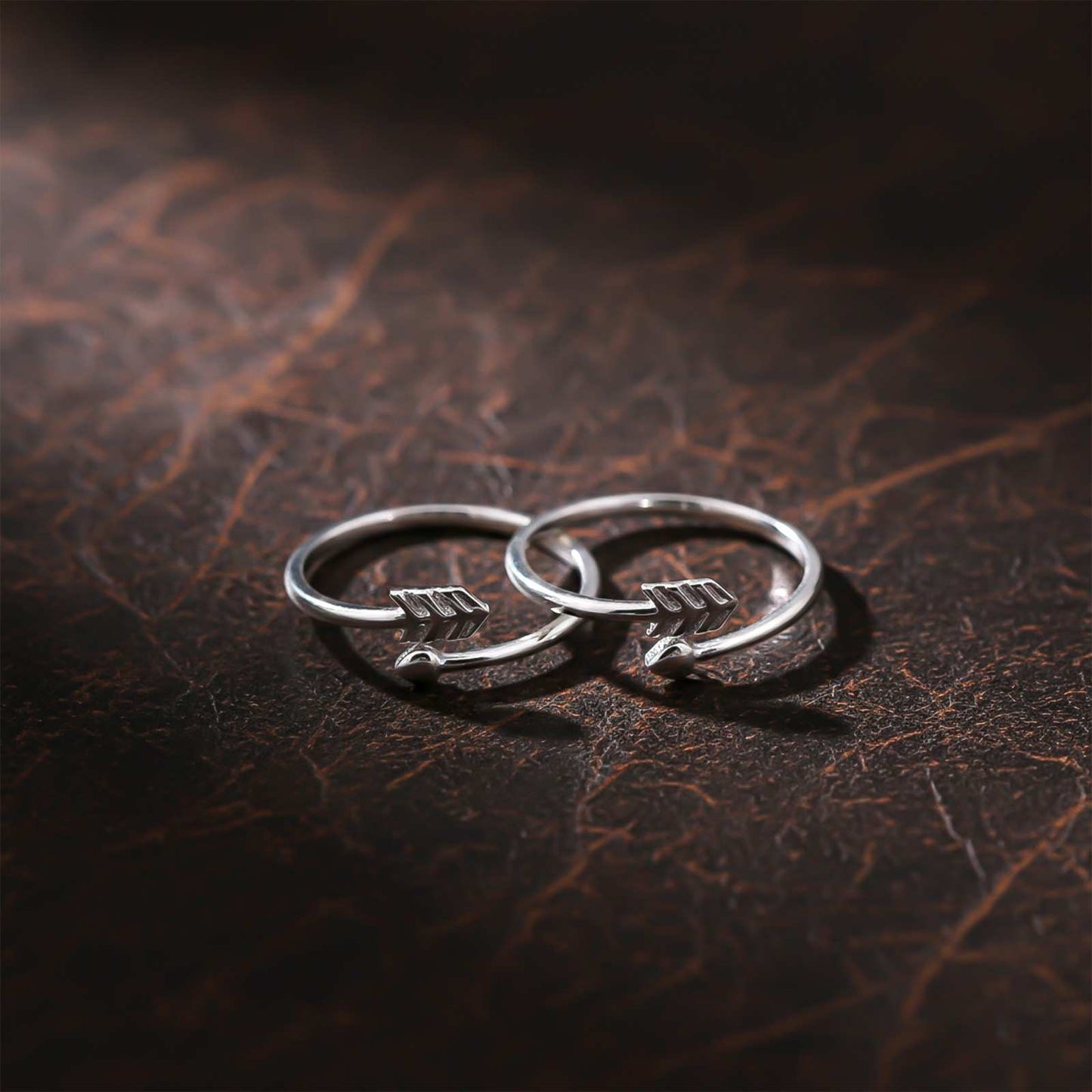 Silver Arrow Toe Rings for Women