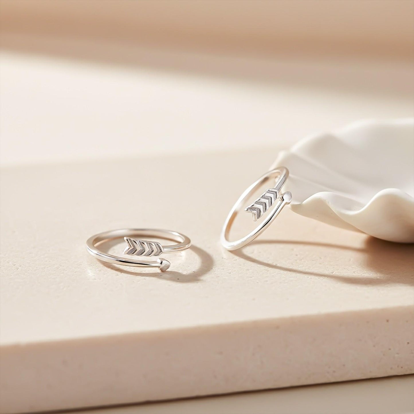 Silver Arrow Toe Rings for Women